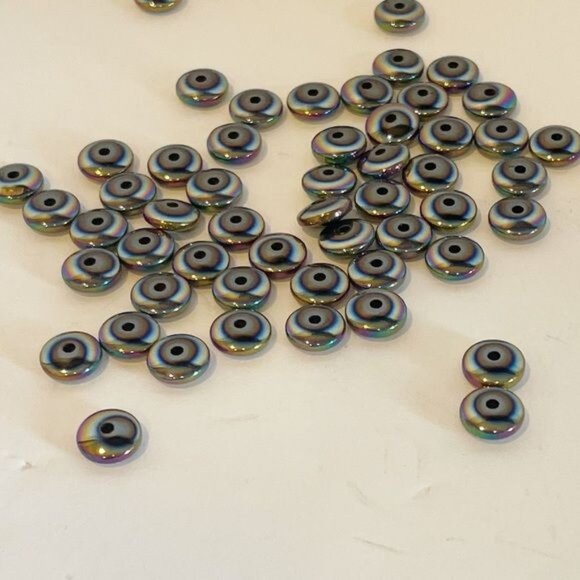 Lot (5) Assorted Iridescent Glass Beads 554 Unique Pieces Craft Jewelry Making - Picture 6 of 7